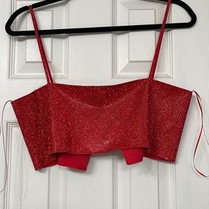 NWT! Zara Shiny Crop Top size M-L
